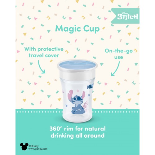 NUK Магична Чаша некапечка 230мл "Magic Cup Disney Stitch" 8m+