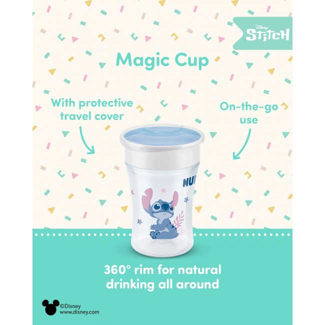 NUK Магична Чаша некапечка 230мл "Magic Cup Disney Stitch" 8m+