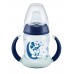 NUK PP First Choice+ Флуросцентно шише со рачки и силикон клунче 150ml "Disney Mickey" (6+мес.)