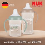 NUK Perfect Match Learner Bottle "Шишенце со Рачки и Некапечко Клунче 150/260ml" 6m+