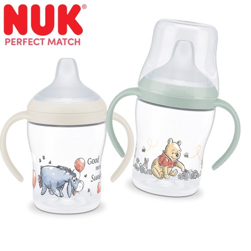 NUK Perfect Match Learner Bottle Disney Winnie The Pooh"Шишенце со Рачки и Некапечко Клунче 150ml" 6m+
