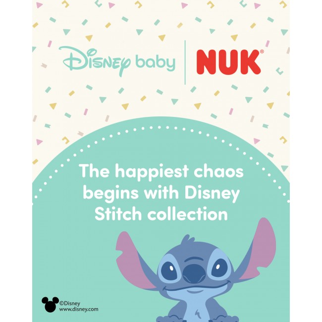 NUK Perfect Match Anti-Colic, Temperature Control Шишенце ПП силикон цуцла "Stitch" 260ml, 3m+