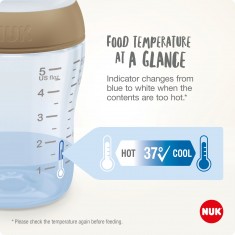 NUK Perfect Match Anti-Colic, Temperature Control Шишенце ПП силикон цуцла "Winnie The Pooh" 260ml, 0+м