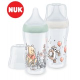 NUK Perfect Match Anti-Colic, Temperature Control Шишенце ПП силикон цуцла "Winnie The Pooh" 260ml, 0+м