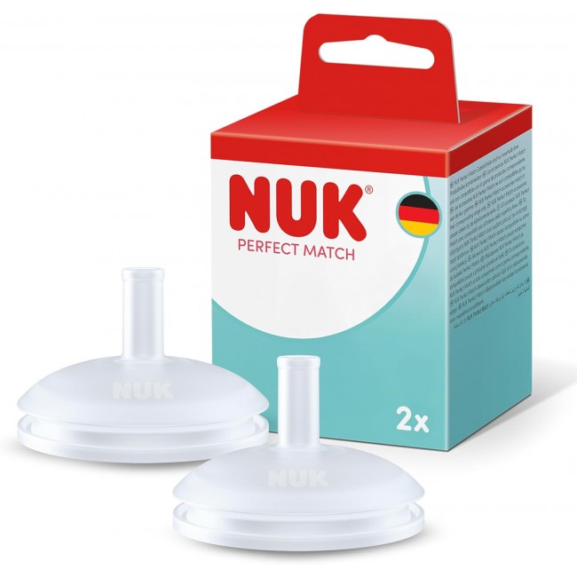 NUK Perfect Match Straw replacements -  некапечки Цевчиња силиконски за пиење (6м+) 2/кутија