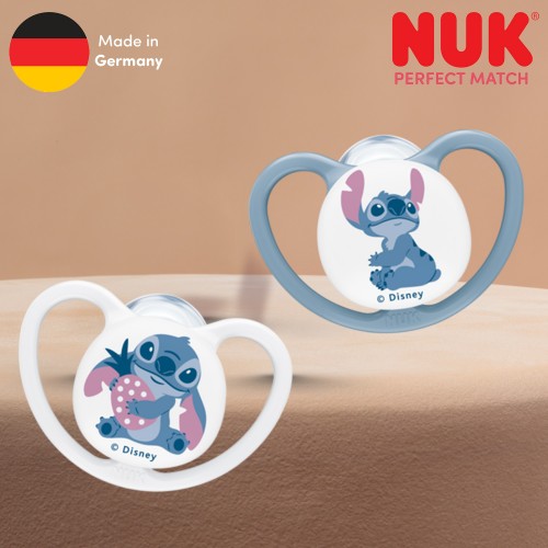 NUK Цуцла Лажалка Анатомска Силикон Perfect Match Air "STITCH" (0-18m) 2/box