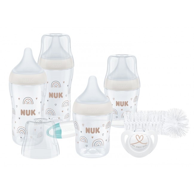 NUK Perfect Match Start Set Шишенца за бебиња "Rainbow" 0+м