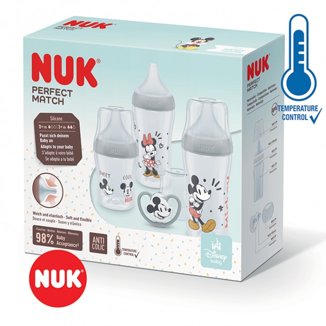 NUK Perfect Match Start Set Шишенца за бебиња "Disney Mickey" 0+м