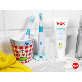 NUK сет Baby четкички за глодање и вежбање орална хигиена (6+м)