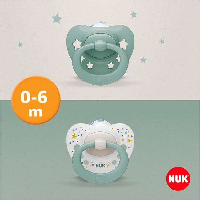 NUK Цуцла Лажалка Анатомска силикон "Signature" (0-6mes 1/box)