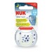 NUK Цуцла Лажалка Флуросцентна силикон "STAR Glow in the Dark" (6-18м.)