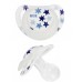 NUK Цуцла Лажалка Флуросцентна силикон "STAR Glow in the Dark" (6-18м.)