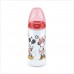 NUK First Choice+ шише ПП300мл силикон цуцла  "Mickey - Minnie Mouse" (6-18 мес.) - Temperature Control