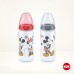 NUK First Choice+ шише ПП300мл силикон цуцла  "Mickey - Minnie Mouse" (6-18 мес.) - Temperature Control