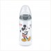 NUK First Choice+ шише ПП300мл силикон цуцла  "Mickey - Minnie Mouse" (6-18 мес.) - Temperature Control