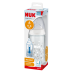 NUK First Choice+ шишенце стакло 120/240мл силикон анатомска цуцла (0+мес). -Temperature Control