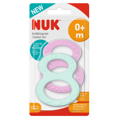 NUK Baby Глодалка Сет од 2 "Осумка"  (0+мес.)