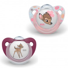 NUK Цуцла Лажалка Анатомска "Disney Bambi" пакување од 2 цуцли (18+м.)
