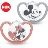 NUK Цуцла Лажалка Анатомска силикон "SPACE Disney Mickey" (0+м, 2/box)