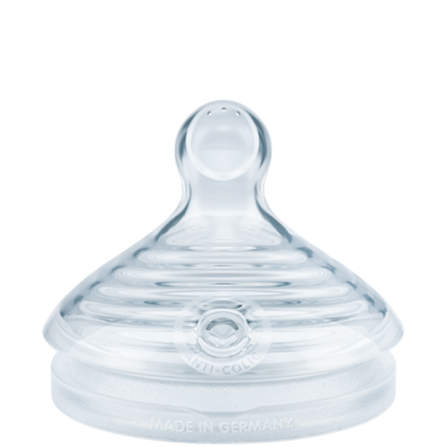 NUK Nature Sense Анатомска, антиколик цуцла за шише 2/пакување (0+мес)