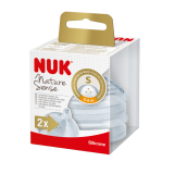 NUK Nature Sense Анатомска, антиколик цуцла за шише 2/пакување (0+мес)