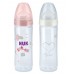 NUK New Classic беби шишенце (ПП) 250 мл со силикон цуцла (6-18м.) 1+1 gratis