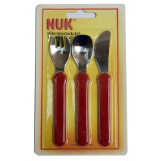 NUK Сет за јадење Нож, Лажица и Вилушка (ростфрај 18+ мес.)