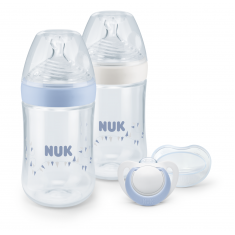 NUK Nature Sense Twin Set 2 шишенца+лажалка (0-6mes.)