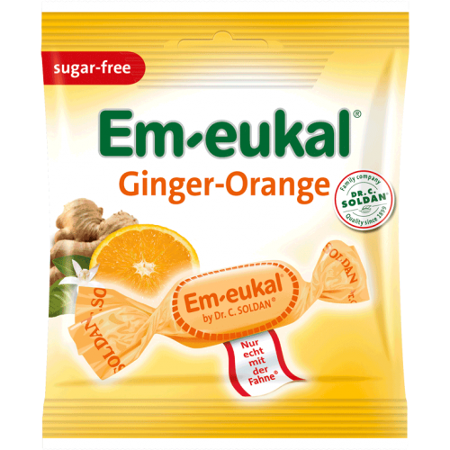Em-Eukal тврди бонбони од Ѓумбир и Портокал без шеќер 50г.