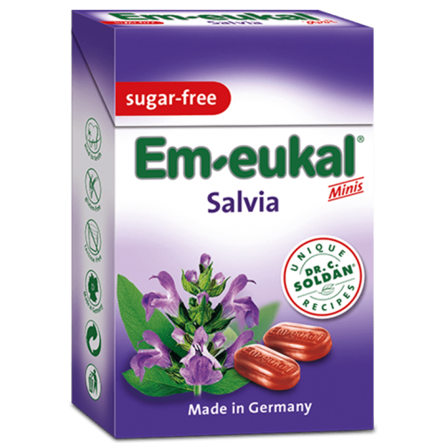 Em-Eukal тврди бонбони од Жалфија без шеќер 40г/box.