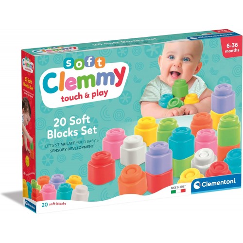Clementoni Soft Clemmy 20 Меки Големи Коцки во Кутија 6-36 мес.