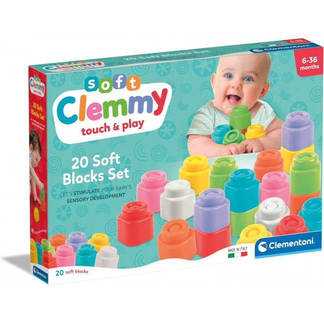 Clementoni Soft Clemmy 20 Меки Големи Коцки во Кутија 6-36 мес.