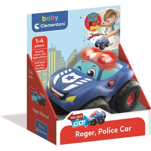 Clementoni Pull-Back Roger Police Car - Полиициски Автомобил интерактивен (1-4г)