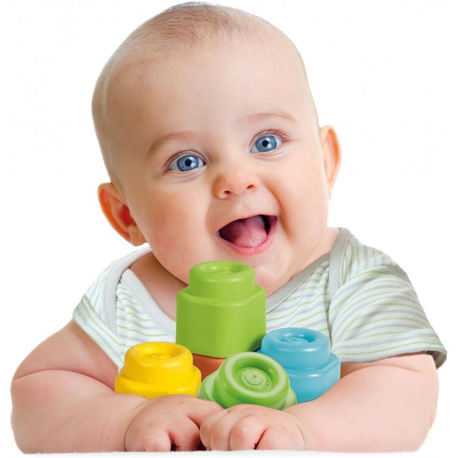 Clementoni Baby 10 Меки Големи Коцки во Кутија (6-36 мес.)