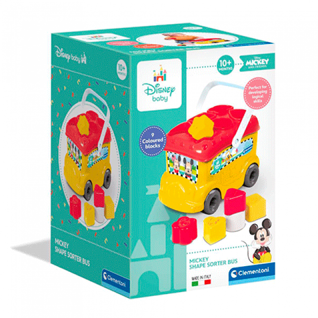 Clementoni Disney Baby "Mickey Shape Sorter Bus" 10m+