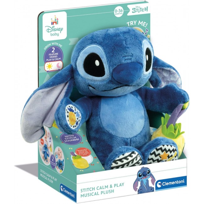Clementoni Disney Baby "Stitch Calm and Play Muzical Plush - Музичка Плиш Кукла"(0-36m)