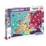 Clementoni Explore Maps "Знаменитости на Европа" 250пар.(7+год.)