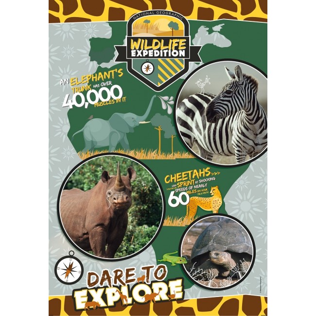 Clementoni National Geographic "Wild Expedition" Puzzle 180пар. (7+год.)