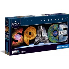 Clementoni Panorama Puzzle Space Collection "S P A C E" 1000пар.(14-99год.)