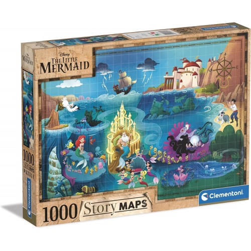 Clementoni Disney Пазли Story Maps 1000 пар "The Little Mermaid" 