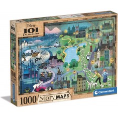 Clementoni Disney Пазли Story Maps 1000 пар "101 Dalmatians" 