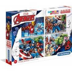 Clementoni Puzzle Marvel Spiderman - Avengers 4во1 20/60/100/180 par,(3-5год)