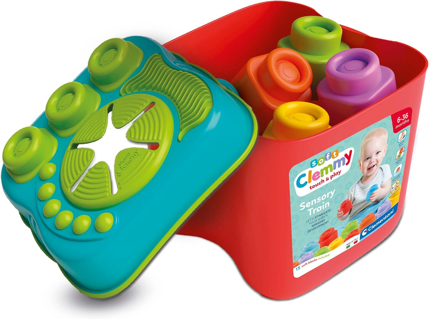 Clementoni Baby Clemmy Сензорна Кутија со Коцки "Sensory Bucket"(6m+)