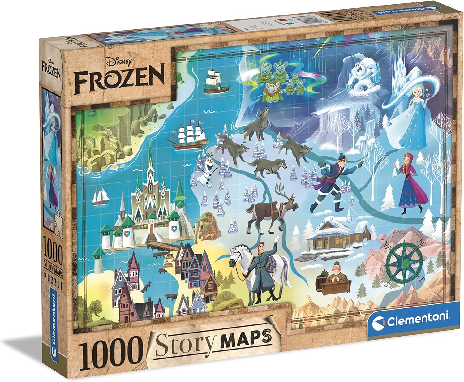 Clementoni Disney Пазли Story Maps 1000 пар "Frozen"