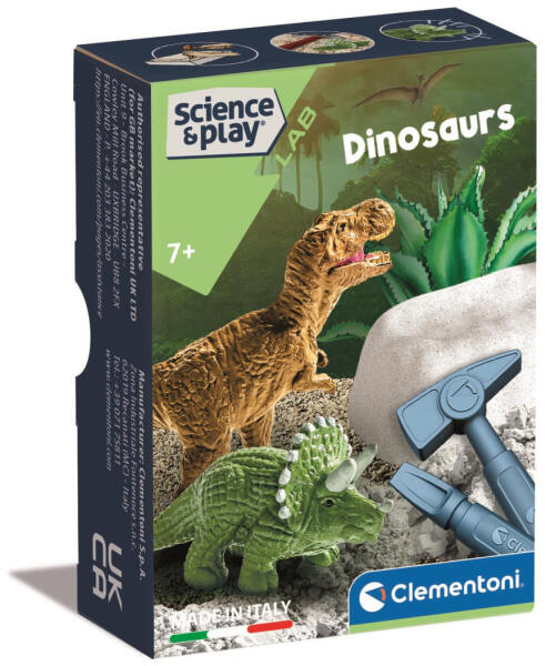 Clementoni Scienza E Gioco Lab - Il Mondo Dei Dinosauri, Scavi E Realtà Aumentata, Made In Italy